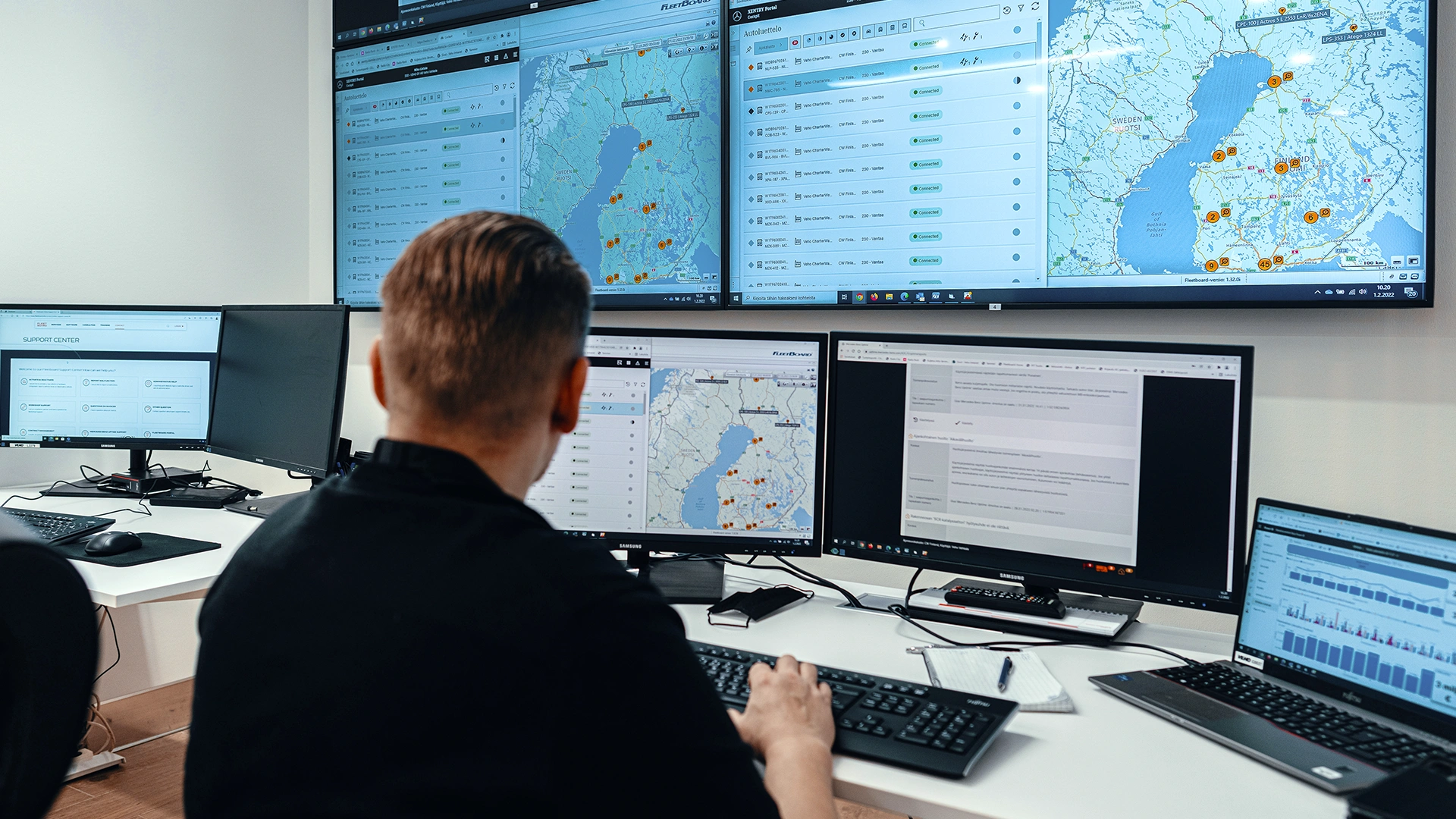 Mercedes-Benz sunkvežimių sekimas naudojant Uptime sistemą