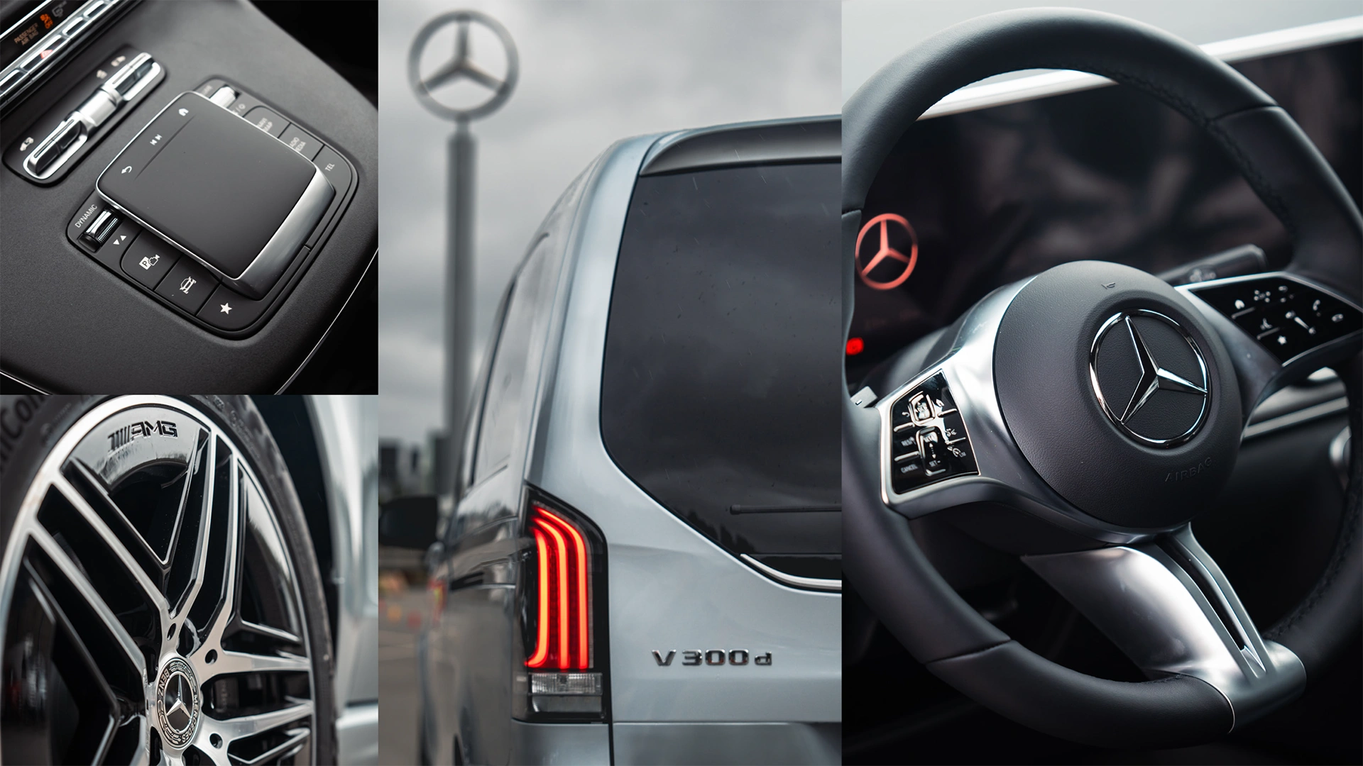 V klasės detalės - vairas, žibintai, ratlankiai