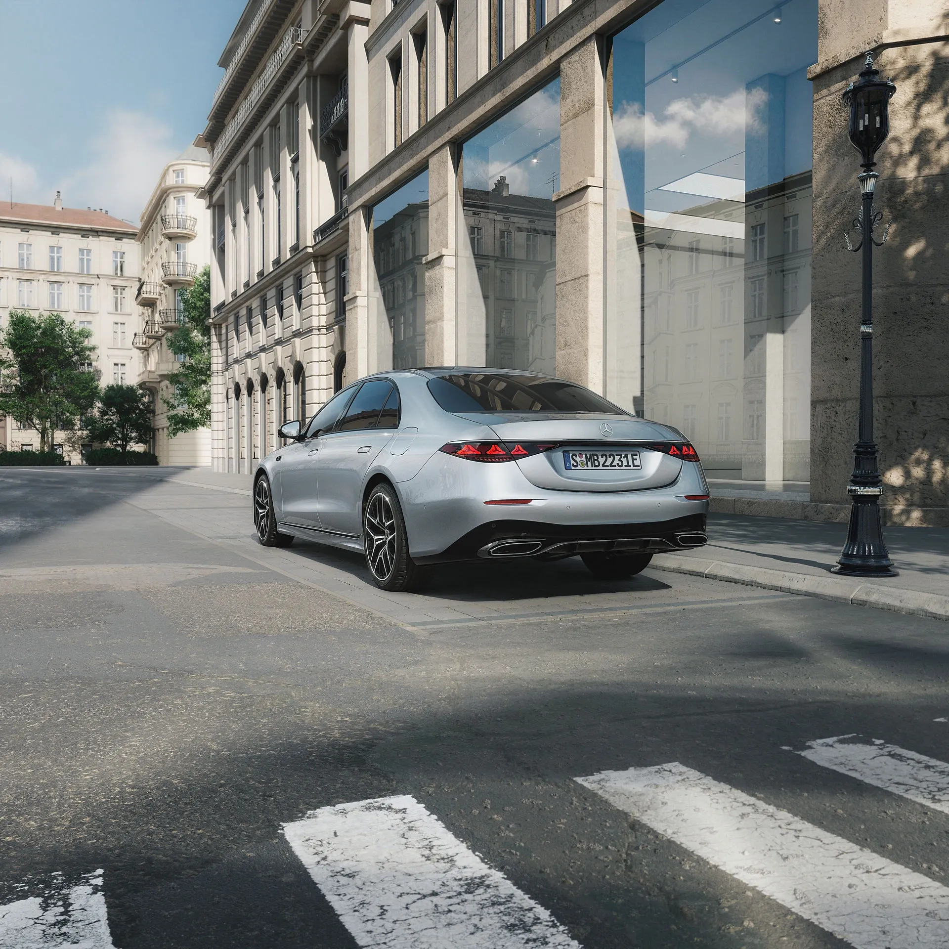 „Mercedes-Benz“ S klasės šoninis vaizdas