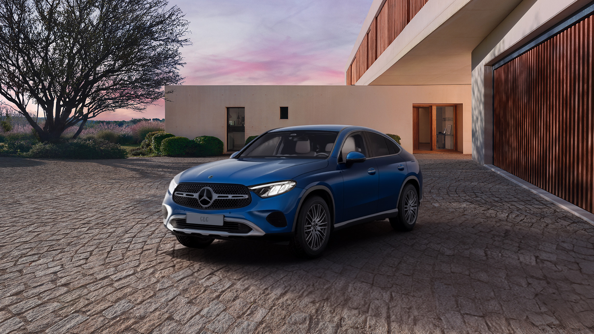 GLC Coupé, mėlynas, vaizdas iš šono