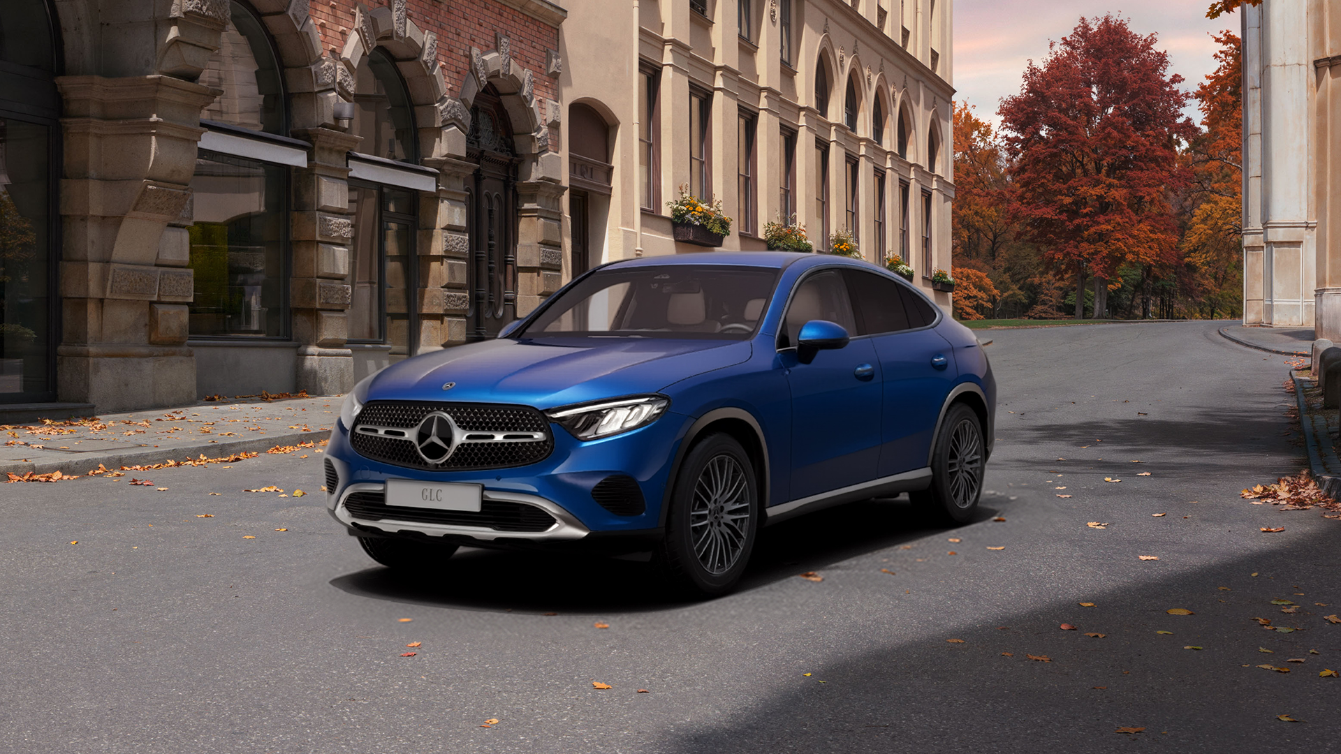 GLC Coupé, mėlynas, vaizdas iš šono